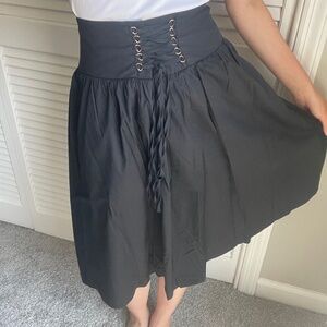Black midi skirt